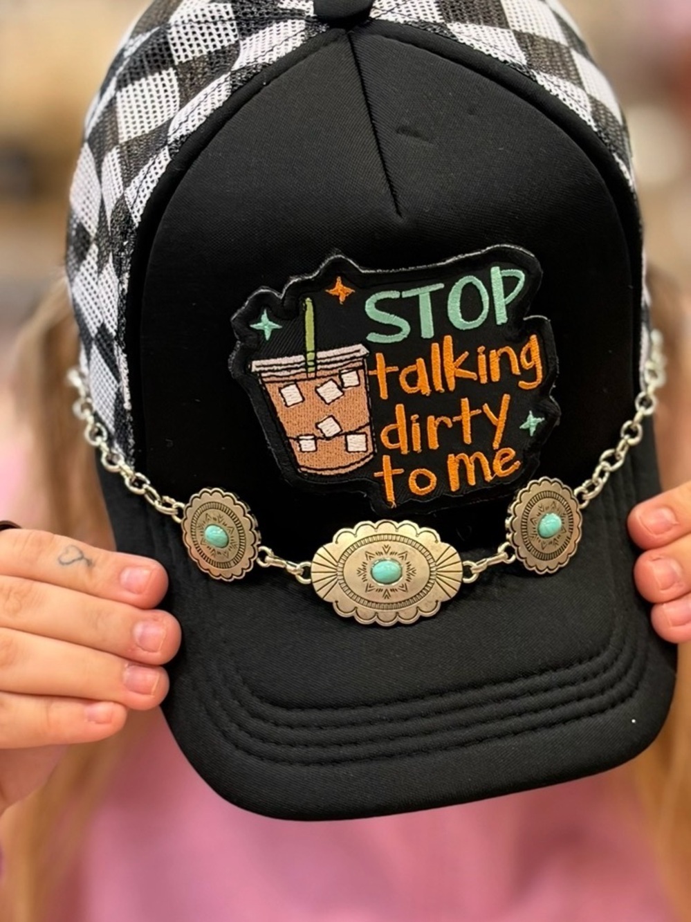 Stop Talking Dirty To Me Coffee Trucker Hat